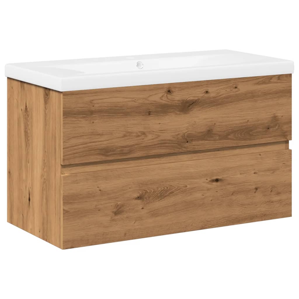 Sink Cabinet with Built-in Basin Artisan Oak