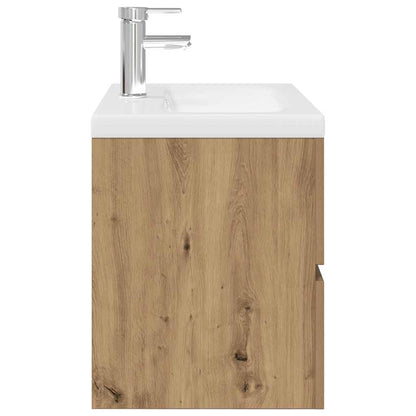 Sink Cabinet with Built-in Basin and Faucet Artisan Oak
