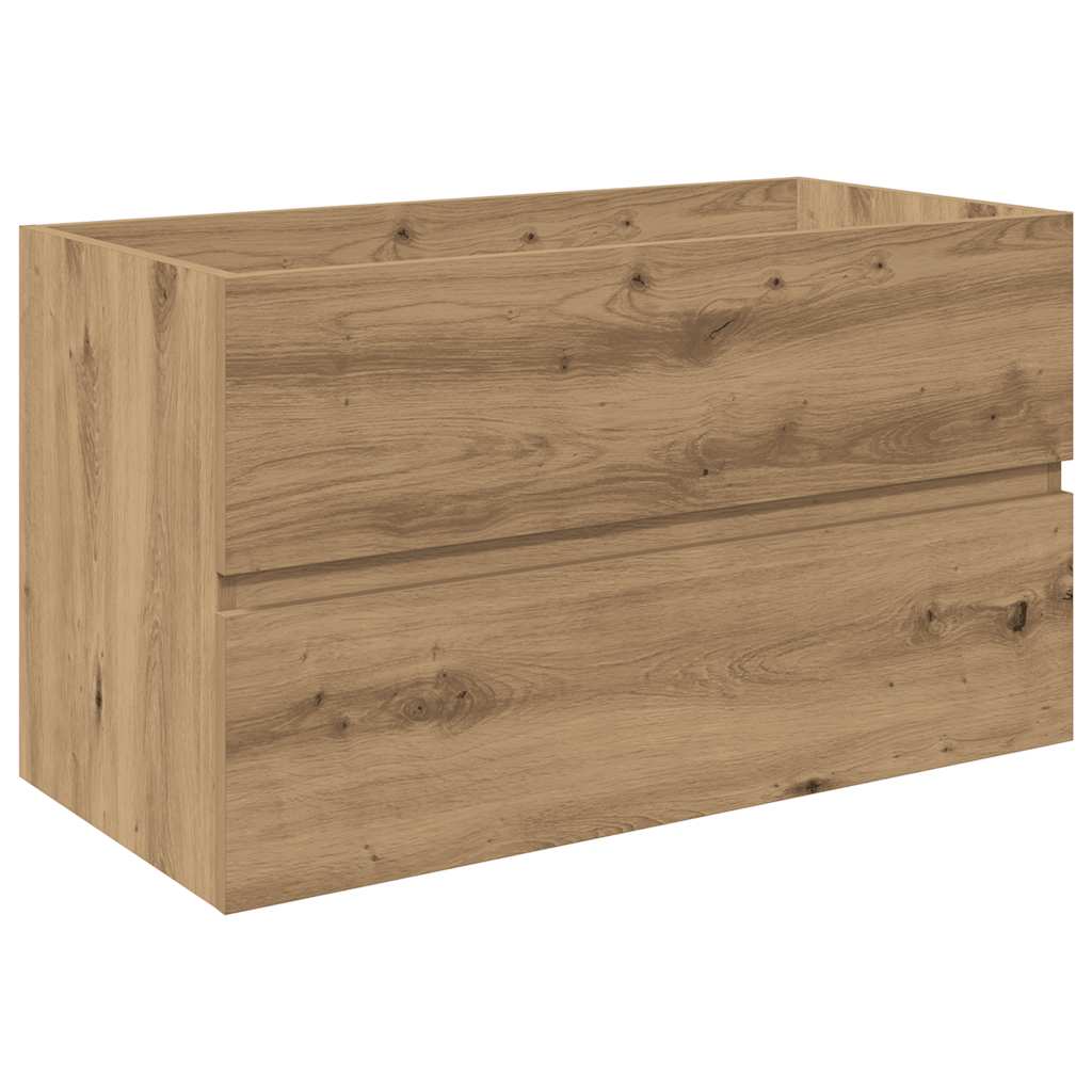 Sink Cabinet with Built-in Basin and Faucet Artisan Oak