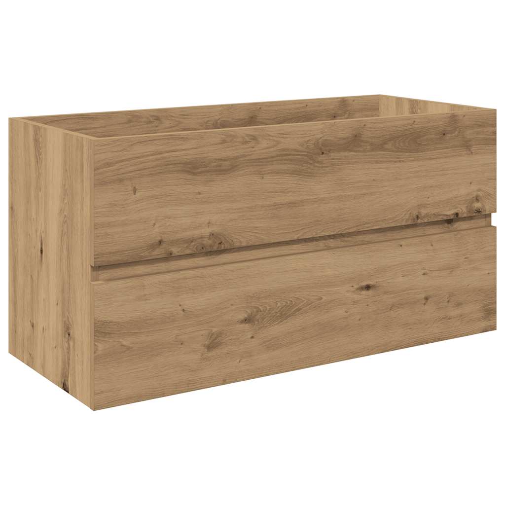 Sink Cabinet with Built-in Basin and Faucet Artisan Oak