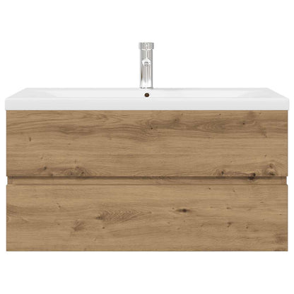 Sink Cabinet with Built-in Basin and Faucet Artisan Oak
