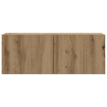 Wall Mounted TV cabinets 3 pcs Artisan Oak Engineered Wood