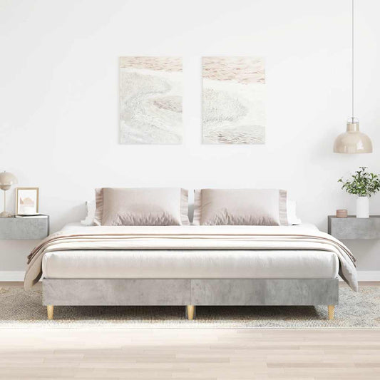 Bed Frame without Mattress Concrete Grey 160x200cm Engineered Wood
