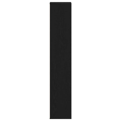 Shoe Cabinet Black Oak 54x34x183 cm Engineered Wood