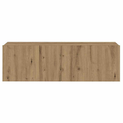 Wall Mounted TV cabinets 3 pcs Artisan Oak Engineered Wood