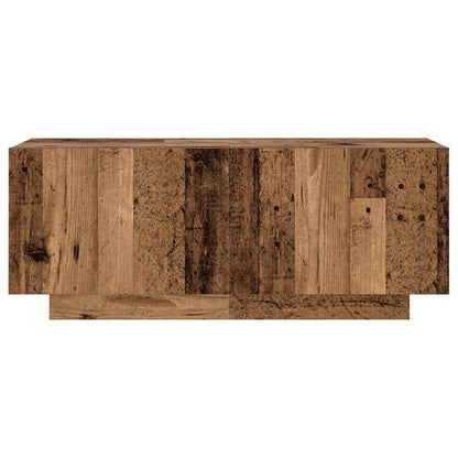 TV Cabinet with LED Lights Old Wood 300x35x40 cm Engineered Wood