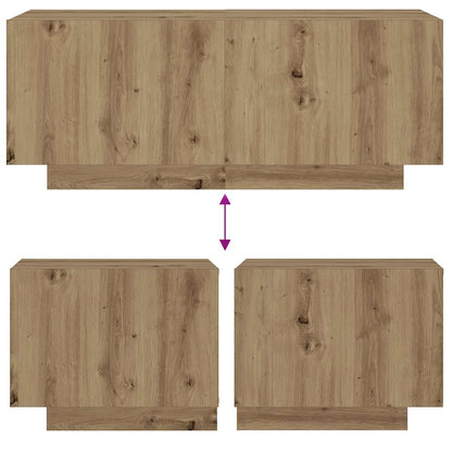 Bedside Cabinet Artisan Oak 100x35x40 cm Engineered Wood