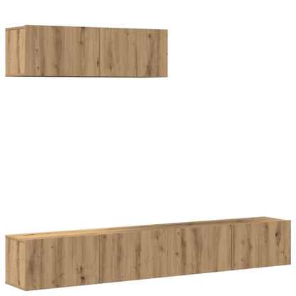 3 Piece TV Cabinet Set Wall-mounted Artisan Oak Engineered Wood