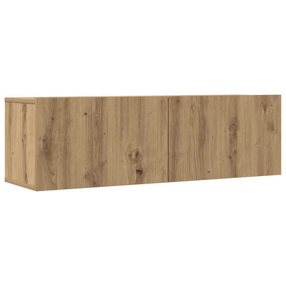 3 Piece TV Cabinet Set Wall-mounted Artisan Oak Engineered Wood