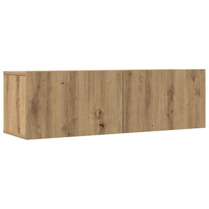 4 Piece TV Cabinet Set Wall-mounted Artisan Oak Engineered Wood