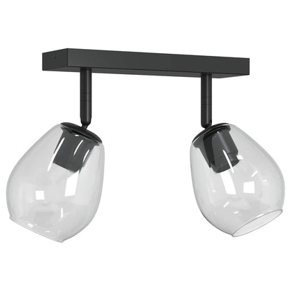 Ceiling Spotlight Black 33 x 13 x 26 cm Glass and metal