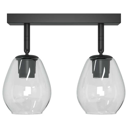 Ceiling Spotlight Black 33 x 13 x 26 cm Glass and metal