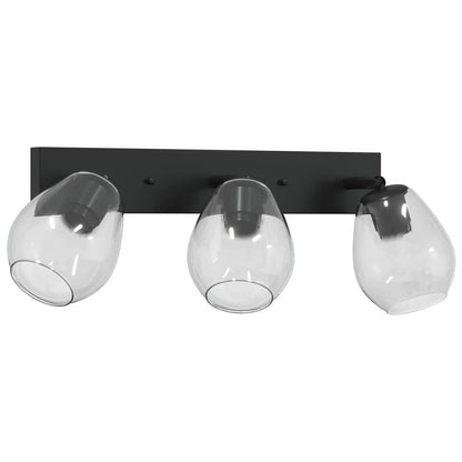 Ceiling Spotlight Black 54 x 13 x 26 cm Glass and metal