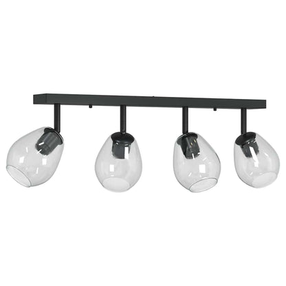 Ceiling Spotlight Black 70 x 13 x 26 cm Glass and metal