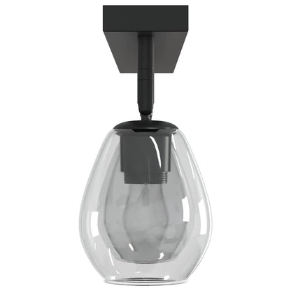 Ceiling Spotlight Black 70 x 13 x 26 cm Glass and metal