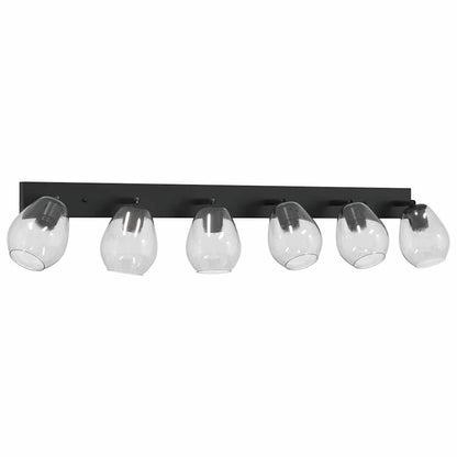 Ceiling Spotlight Black 110.5 x 13 x 26 cm Glass and metal
