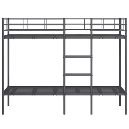 Bunk Bed without Mattress Black 75x190 cm Small Single Steel