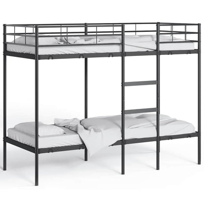 Bunk Bed without Mattress Black 80x200 cm Steel