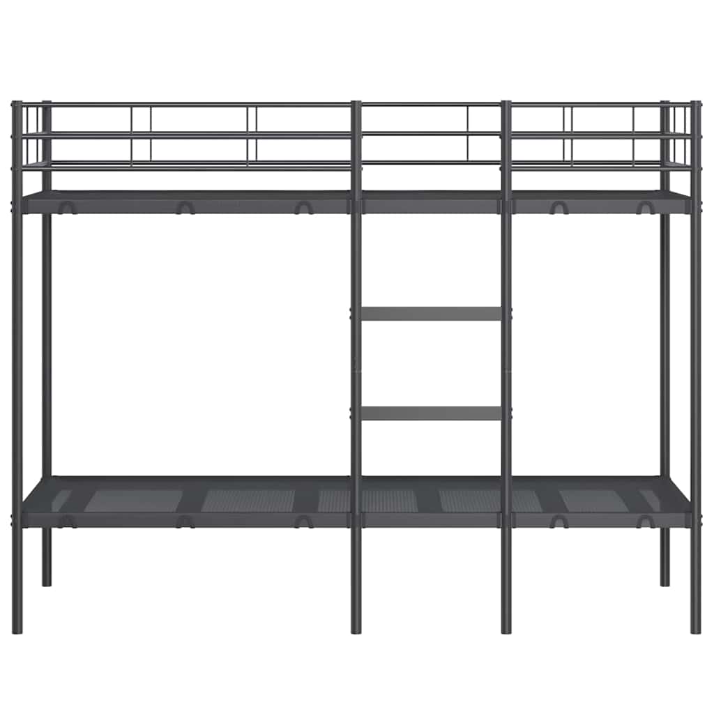 Bunk Bed without Mattress Black 80x200 cm Steel