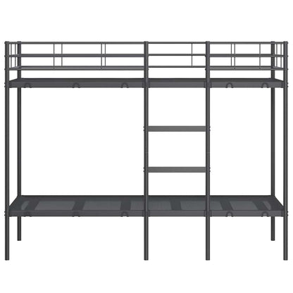 Bunk Bed without Mattress Black 80x200 cm Steel