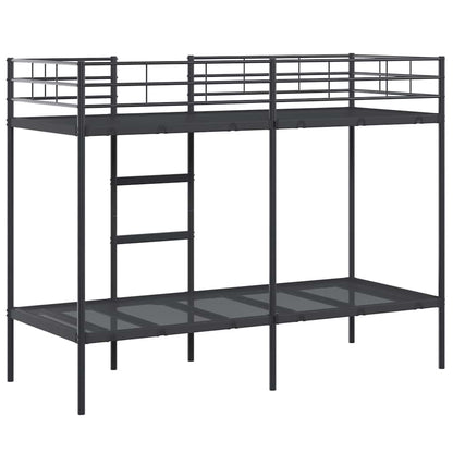 Bunk Bed without Mattress Black 80x200 cm Steel