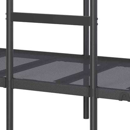 Bunk Bed without Mattress Black 90x190 cm Single Steel