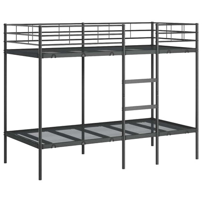 Bunk Bed without Mattress Black 90x200 cm Steel