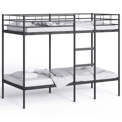 Bunk Bed without Mattress Black 90x200 cm Steel