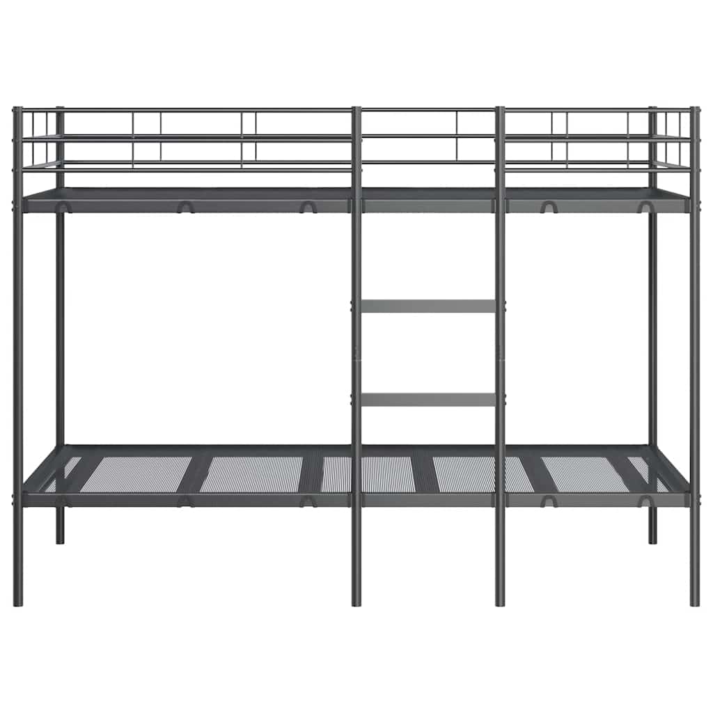 Bunk Bed without Mattress Black 90x200 cm Steel