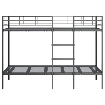 Bunk Bed without Mattress Black 90x200 cm Steel