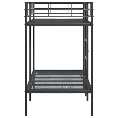 Bunk Bed without Mattress Black 90x200 cm Steel
