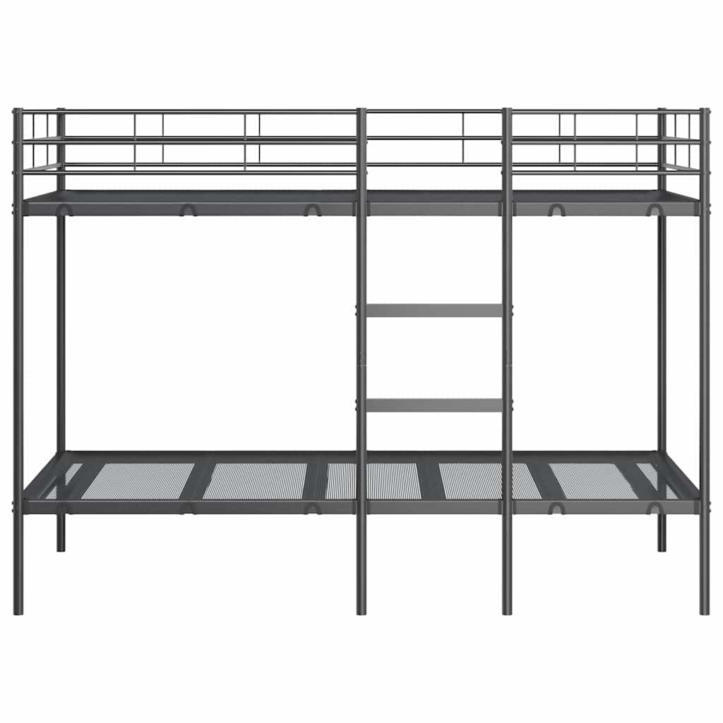 Bunk Bed without Mattress Black 100x190 cm Steel