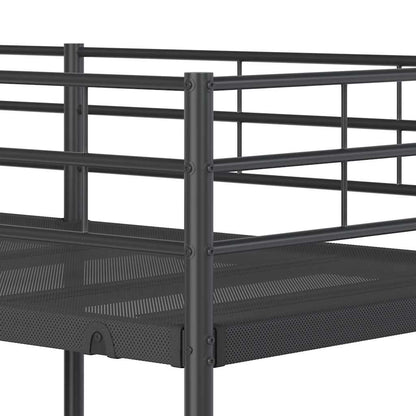 Bunk Bed without Mattress Black 100x190 cm Steel