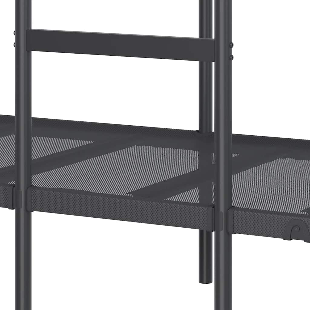 Bunk Bed without Mattress Black 100x190 cm Steel