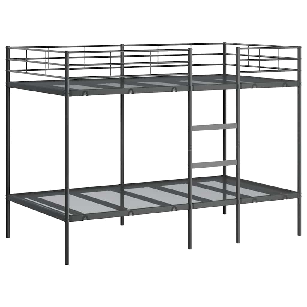 Bunk Bed without Mattress Black 100x200 cm Steel