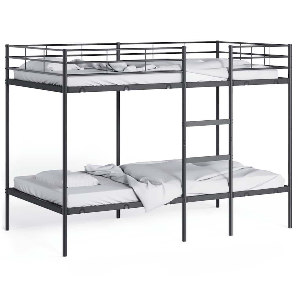 Bunk Bed without Mattress Black 100x200 cm Steel