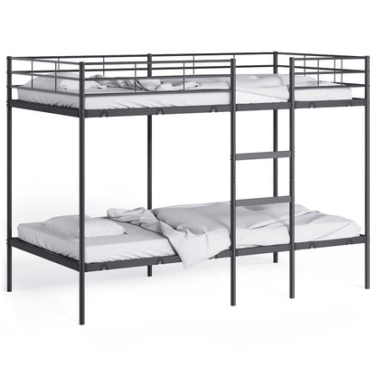 Bunk Bed without Mattress Black 100x200 cm Steel