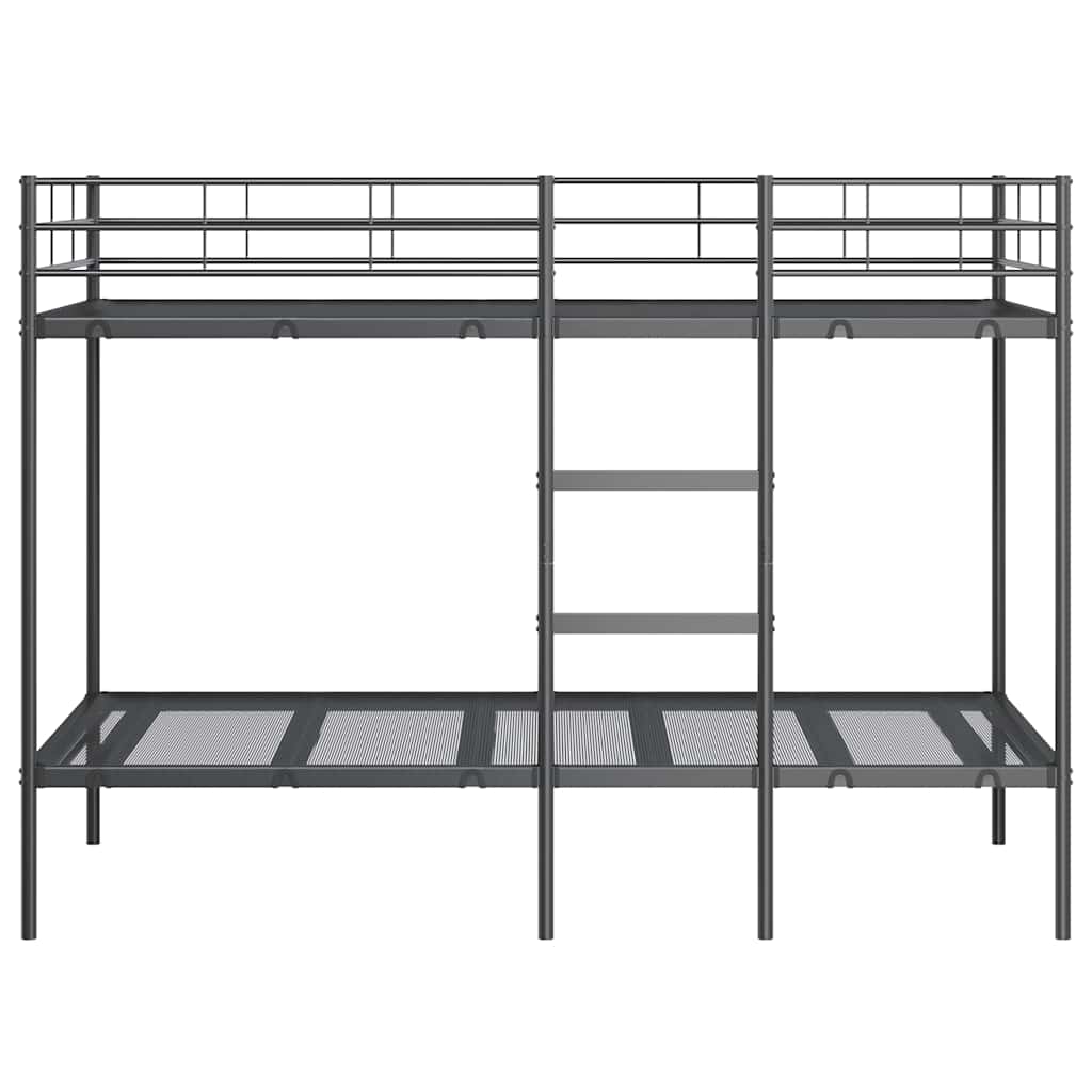 Bunk Bed without Mattress Black 100x200 cm Steel