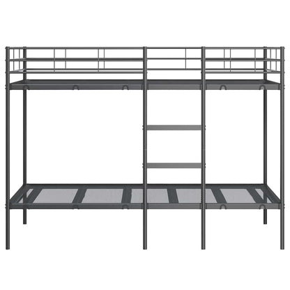Bunk Bed without Mattress Black 100x200 cm Steel
