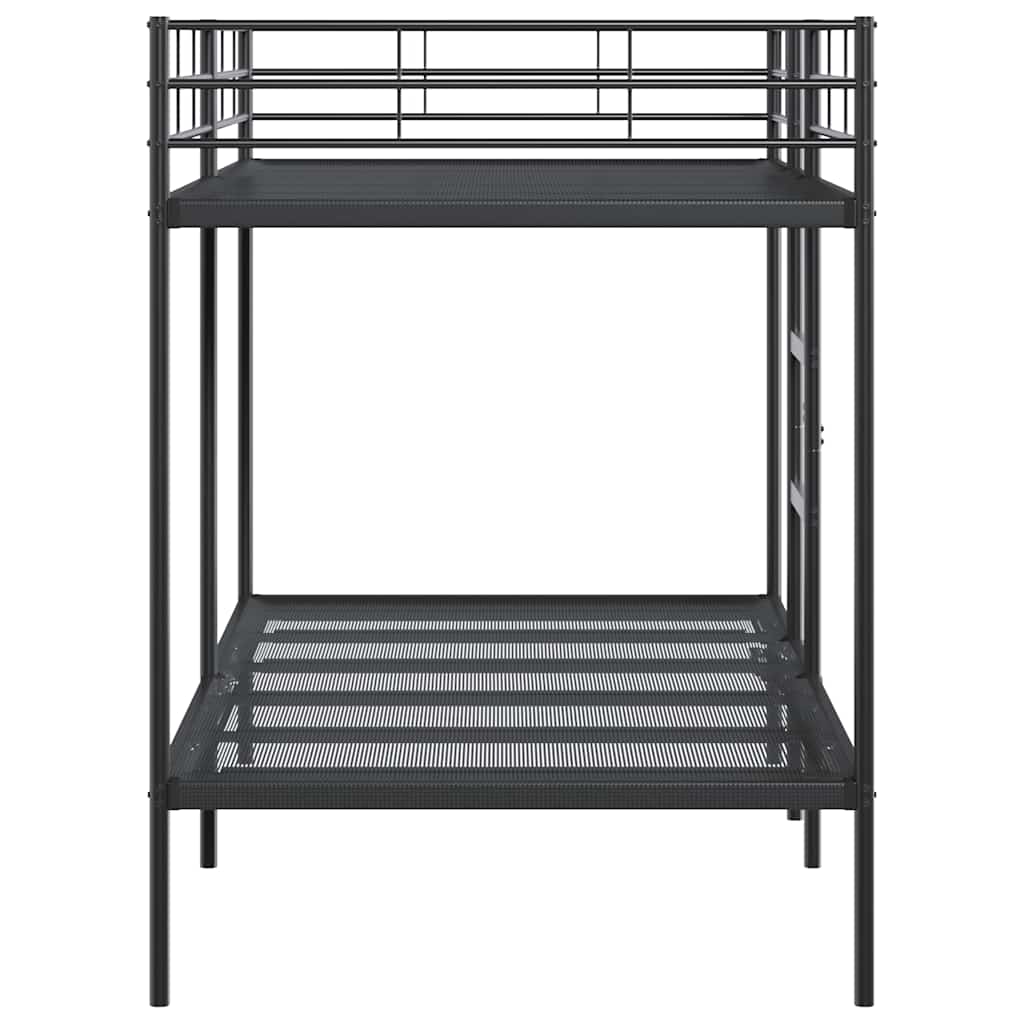 Bunk Bed without Mattress Black 100x200 cm Steel