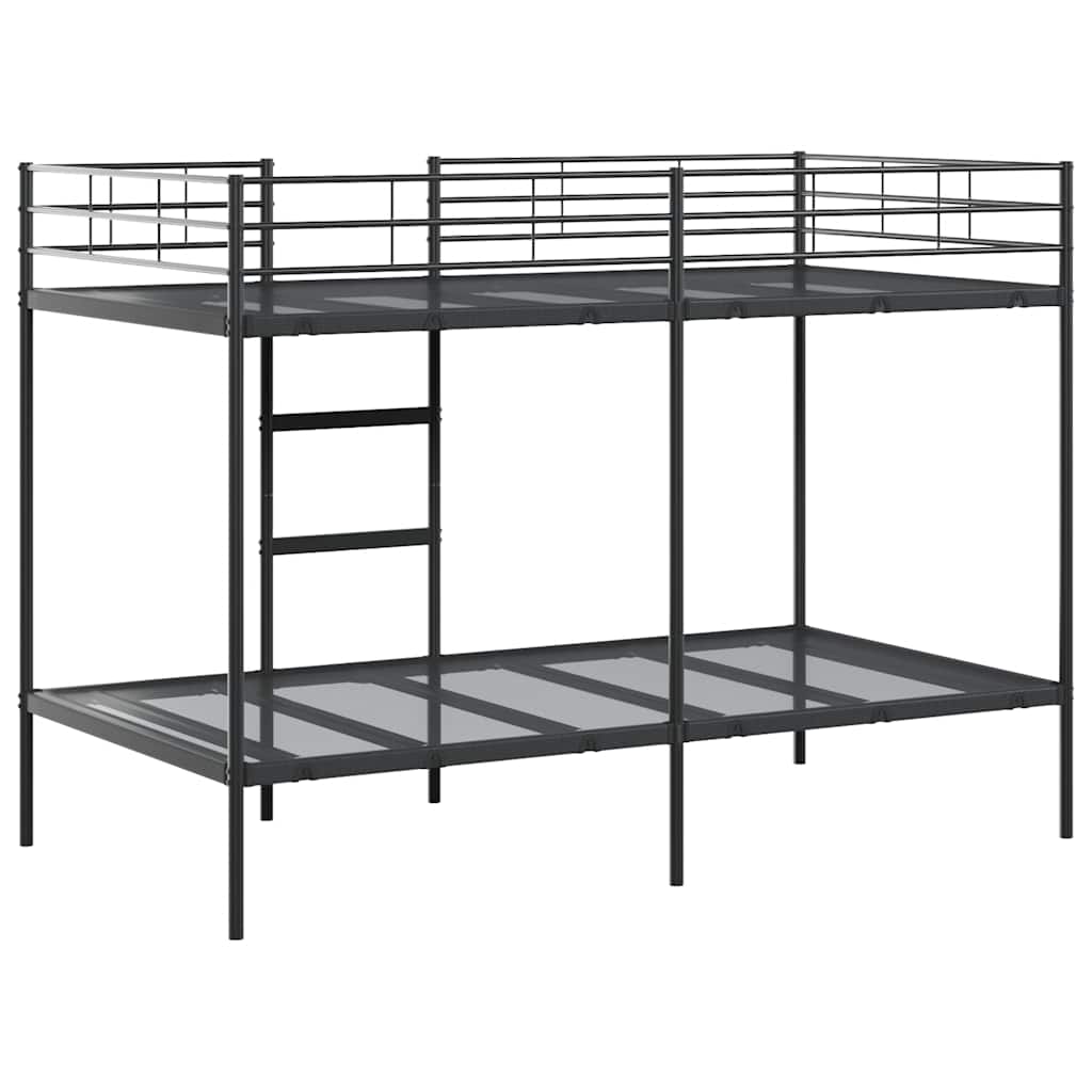 Bunk Bed without Mattress Black 100x200 cm Steel