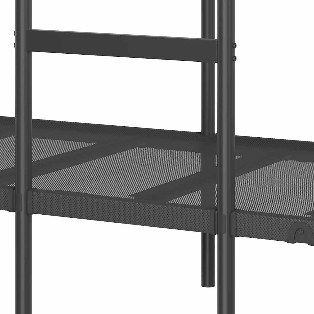 Bunk Bed without Mattress Black 100x200 cm Steel