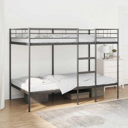 Bunk Bed without Mattress Black 100x200 cm Steel