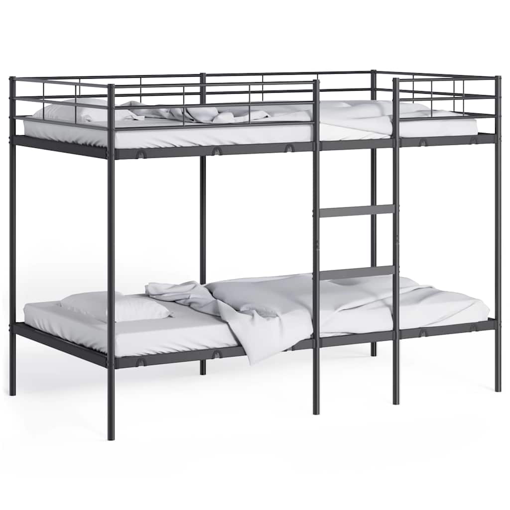 Bunk Bed without Mattress Black 107x203 cm Steel