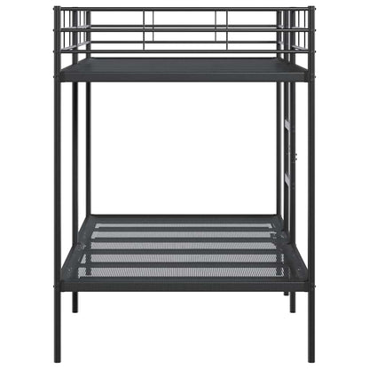 Bunk Bed without Mattress Black 107x203 cm Steel
