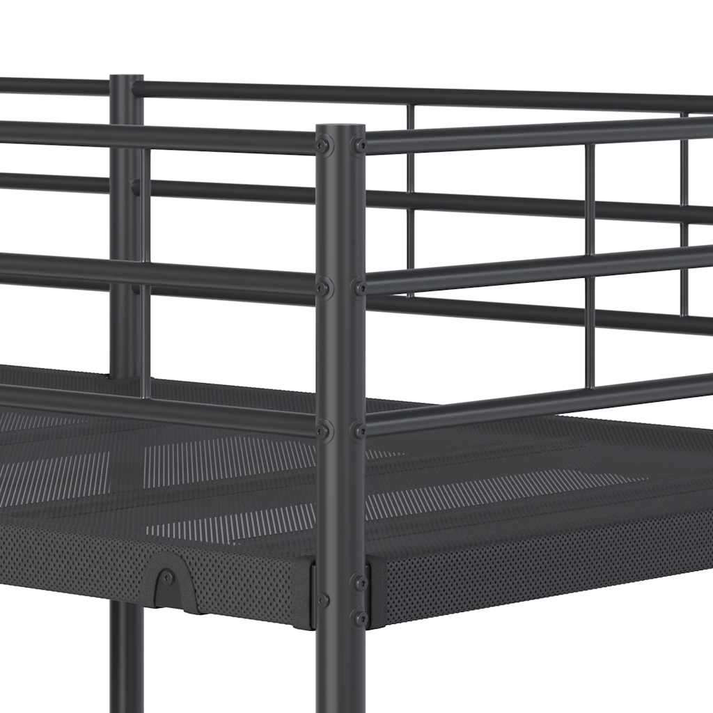 Bunk Bed without Mattress Black 107x203 cm Steel