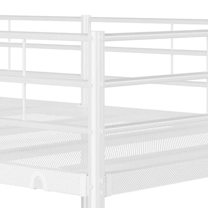Bunk Bed without Mattress White 75x190 cm Small Single Steel