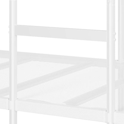 Bunk Bed without Mattress White 90x190 cm Single Steel