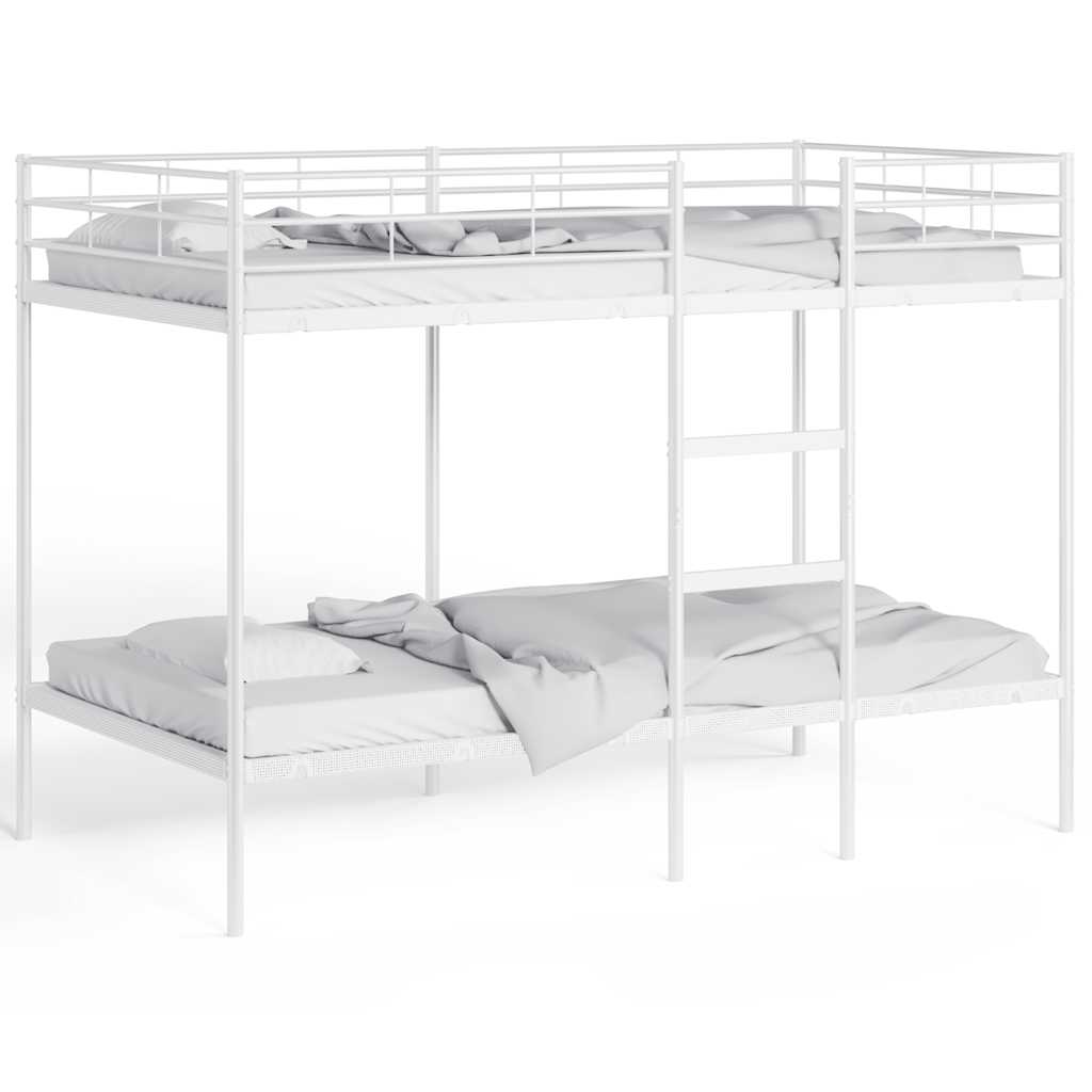 Bunk Bed without Mattress White 100x200 cm Steel
