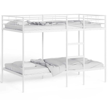 Bunk Bed without Mattress White 100x200 cm Steel